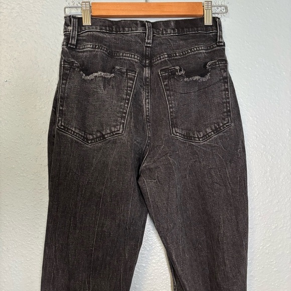 Abercrombie & Fitch W's Ultra High Rise Ankle Straight Jean Distressed Black 28 - Picture 7 of 9